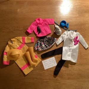 Vintage Barbie Caring Careers - 3 Fashion Outfits